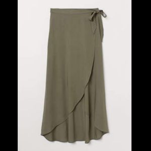 H&M midi wrap skirt